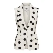 ONLY Onlviesta S/L Linen Bl Waistcoat Tlr - Cream - 38