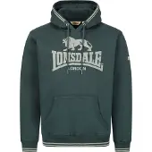 Lonsdale Collegepaita 'Outwood' tummanvihreä / offwhite