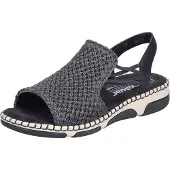 Rieker Ladies' Sandals 66241-00 Black - Black - 41