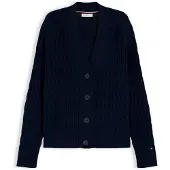 Tommy Hilfiger Neuletakki 'Cable Oversized' laivastonsininen