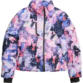 Superdry for woman. WS110169A Lilac square-cut quilted ski jacket (XS), Sport, Purple, Snow, Sustainable, Recycled nylon