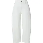 Calvin Klein Jeans Farkut 'Cropped Barrel Leg' valkoinen