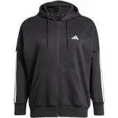 Adidas Essentials 3 Stripes Fleece Plus Kokovetoketjullinen Collegepaita