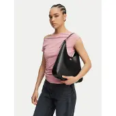 Calvin Klein Olkalaukku 'Monogram Plaque Shoulder' musta