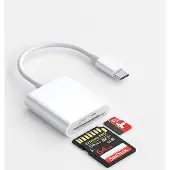 NÖRDIC USB-C-kortinlukija 2-paikkainen SD, MicroSD UHS-I