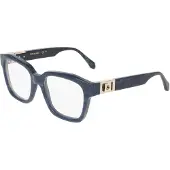 Ferragamo Näkölasit - - SF3040 - Asetaatti - Sininen sarvi - Naisille