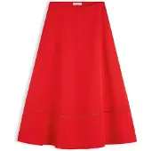 Tommy Hilfiger Hame 'Logo Flare Midi With' punainen