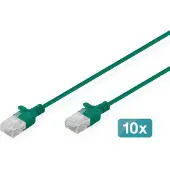 Digitus DK-1618-003S-G-10, 0,3 m, Cat6, U/UTP (UTP), RJ-45, RJ-45, Vihreä
