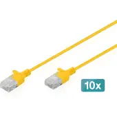 Digitus DK-1618-005S-Y-10, 0,5 m, Cat6, U/UTP (UTP), RJ-45, RJ-45, Keltainen