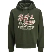 Jack & Jones Jjelogo Sweat Hood 2 Col 25/26 Noos - Khaki green - XL