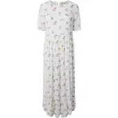 Pieces Pcevie Ss Ankle Dress Wvn Noos Bc - White - XL