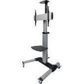 Deltaco – OFFICE liikuteltava näyttöteline, 37" - 70", 50kg, kääntyvät pyörät, harmaa (ARM-0450)