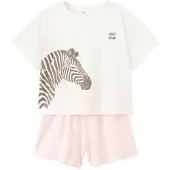 Mango Striped Short Pyjamas - Cream - 13-14