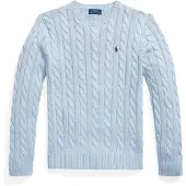 Ralph Lauren Cable-Knit Cotton Sweater - Blue - XL