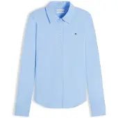 Tommy Hilfiger 1985 Slim Pique Ls Shirt - Blue - XL