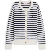 Tommy Hilfiger Neuletakki 'Fine' vaaleabeige / laivastonsininen