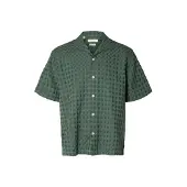 Selected Slhrlxmonty Texture Ss Shirt - Green - S