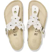 Birkenstock Varvastossut 'Gizeh Flowers 1026686' valkoinen