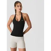 ICANIWILL Define Seamless Halter Neck Tank Black