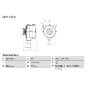 Bosch Laturi, generaattori 0 986 041 030
