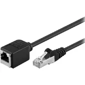 Goobay CAT 5e extension cable F/UTP Musta 1 m
