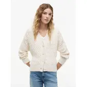 Tommy Hilfiger Neuletakki 'Cable Oversized' norsunluu