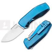Lionsteel N.ONE N1-BL Frame Lock, Magnacut, Blue Titanium, pocket knife