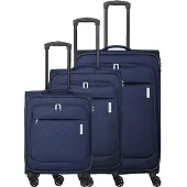 Travelite Priego 4-pyöräinen Matkalaukkusetti 3-osainen Sininen