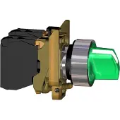 Schneider Electric Harmony-kääntökytkin, jossa on LED ja 2 kiinteää asentoa, vihreä 230-240VAC 1xNO+1xNC, XB4BK123M5