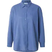 Pepe Jeans for woman. PL3051386 Bernadette navy shirt (XS), Casual, Linen, Long sleeve