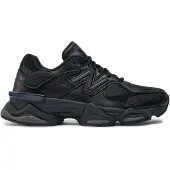 New Balance unisex. U9060V1 9060 black leather trainers (42.5), Flat, Split Leather, Laces, Casual