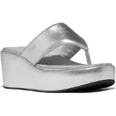 Original Brands Platfforms Wedge Toe-Post Sandals - Silver - 42