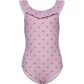 Hummel Hmljr Bee Aop Frill Swimsuit - Pink - 98