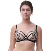Chantelle Rintaliivi 'LUSH' vaaleabeige / musta