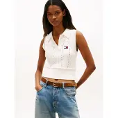 Tommy Hilfiger Tjw Gmd Cable Polo Sweater - Cream - M
