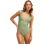 Roxy Love Elongated One Piece - Khaki green - S