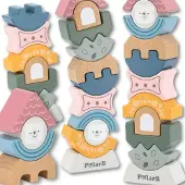 Viga Toys PolarB puinen palapeli Music Center -musiikkikeskus