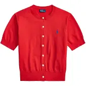 Ralph Lauren 2/50 Pima Cotton-Sweater-Cardigan - Red - L