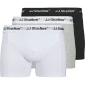 Jack & Jones Bokserishortsit 'JACSOHO' meleerattu harmaa / musta / valkoinen