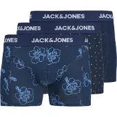 Jack & Jones Jacanthony Print Trunks 3 Pack Noos - Navy - XXL