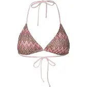 Pieces Pcada Bikini Knitted Triangle Top - Pink - L