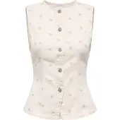 ONLY Onlnaomi Aop Waistcoat Otw - Cream - S