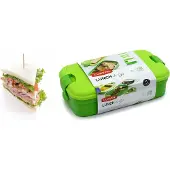 Curver Laatikko aterimilla - - Lunch&amp;Go - Vihreä - Irrotettava - Astianpesukoneen kestävä