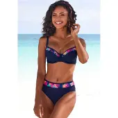 LASCANA Bikinitoppi laivastonsininen / turkoosi / koboltinsininen / neonpinkki