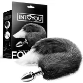 Intoyou Anal Plug With Black &amp; White Tail Medium
