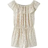 Name it Nkfvinaya Ss Playsuit Fffff Noos - Cream - 128