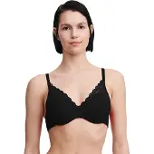Chantelle Floral Touch Covering Memory Bra - Black - 80 B