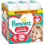 Pampers Active Baby Pants -vaipat, koko 6, 144 kpl