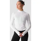 ICANIWILL Smooth Seamless 1/2 Zip Long Sleeve White Snow