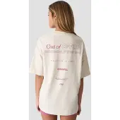 ICANIWILL Everyday Oversized Cotton T-shirt Print Cream